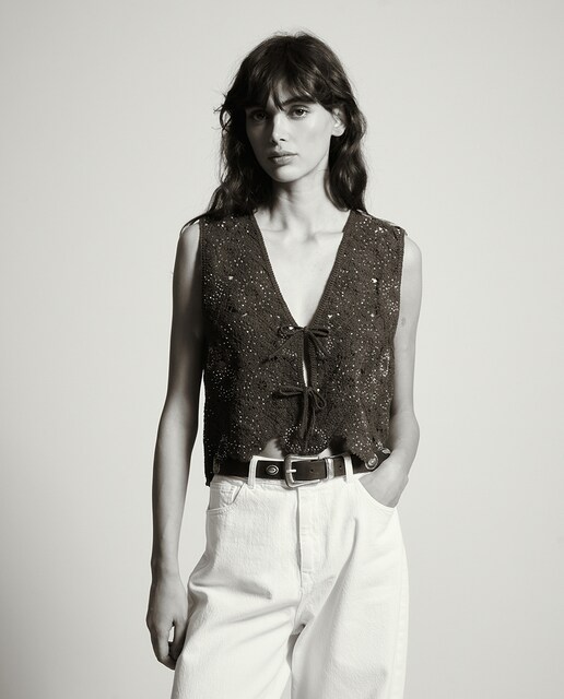 Imagen 0 de Chaleco crochet beads