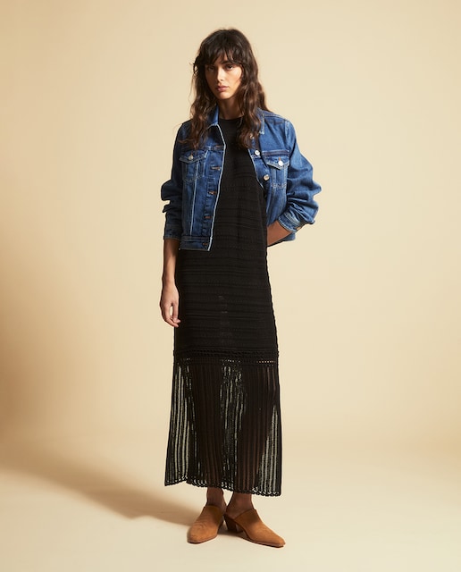 Imagen 0 de Vestido largo calado