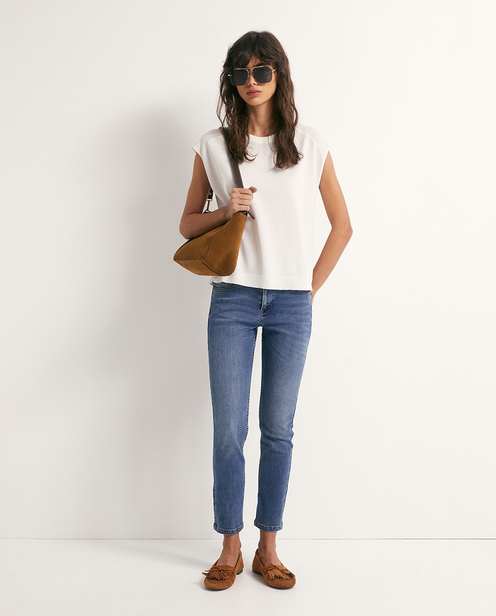Top punto liso - Sfera - Blanco Blanco-2
