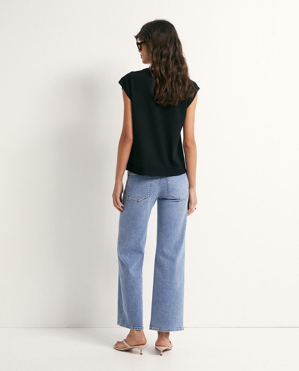 Top de Ponto Liso Preto-4