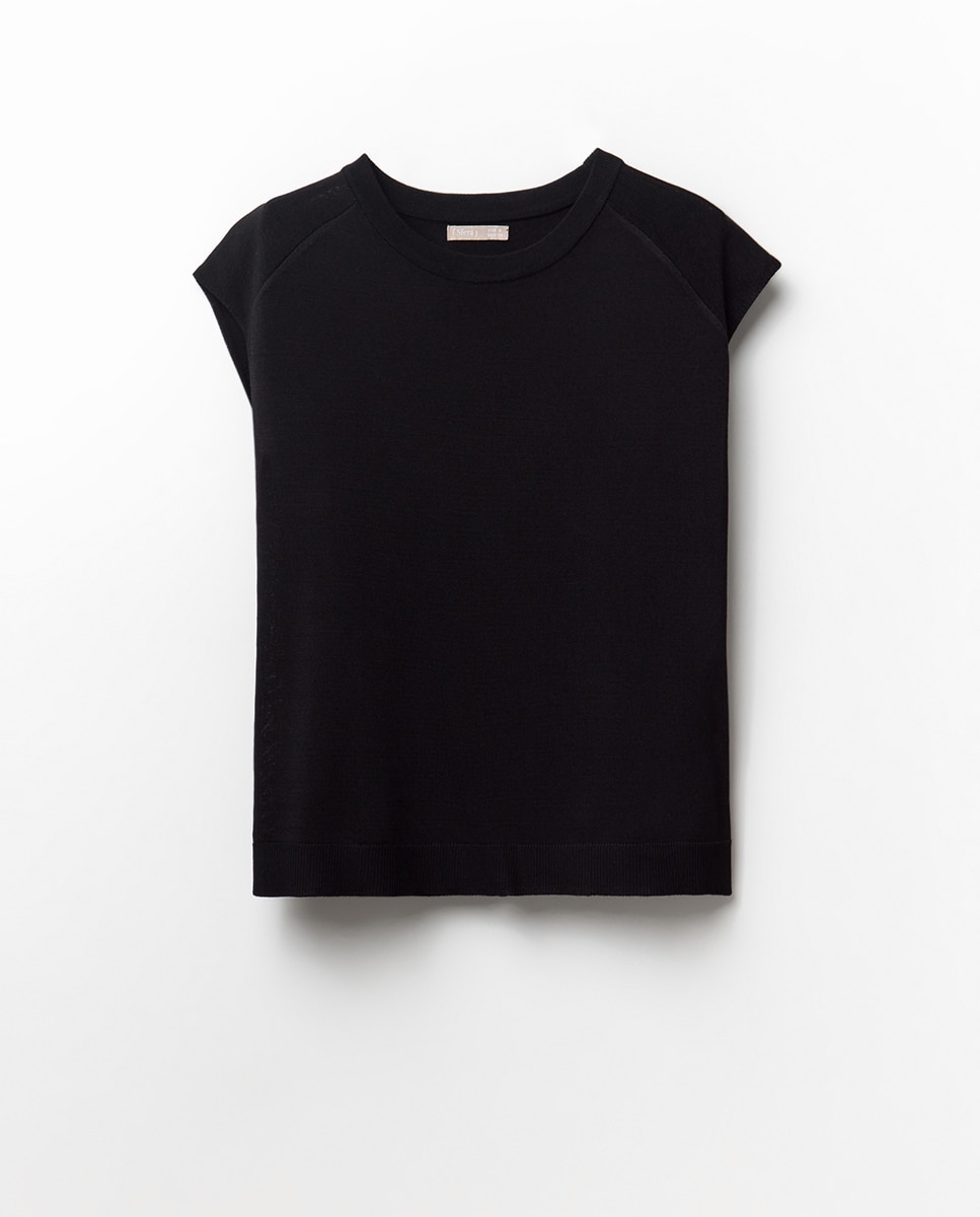 Top de Ponto Liso Preto-5