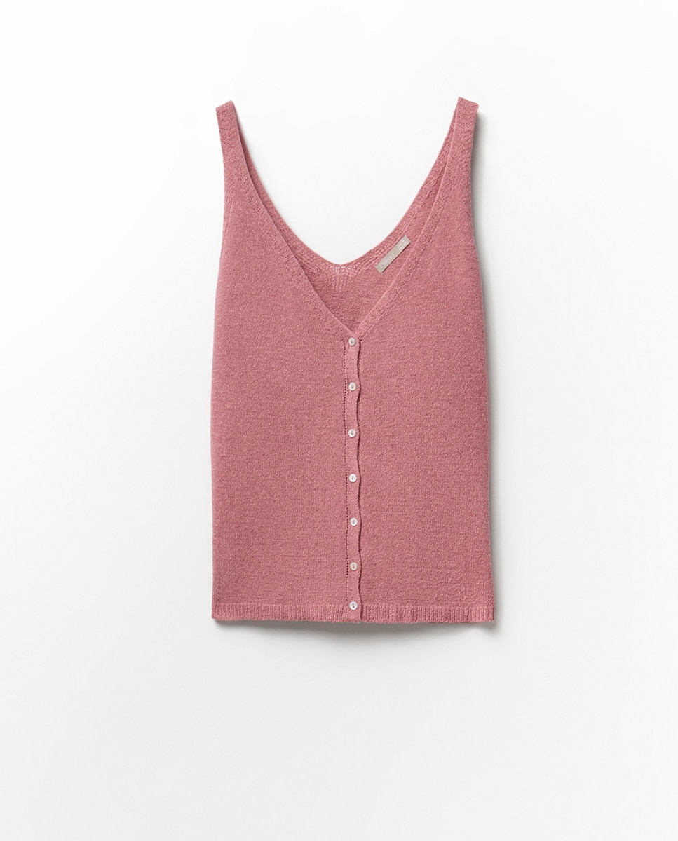 Top de Ponto Liso Rosa-4