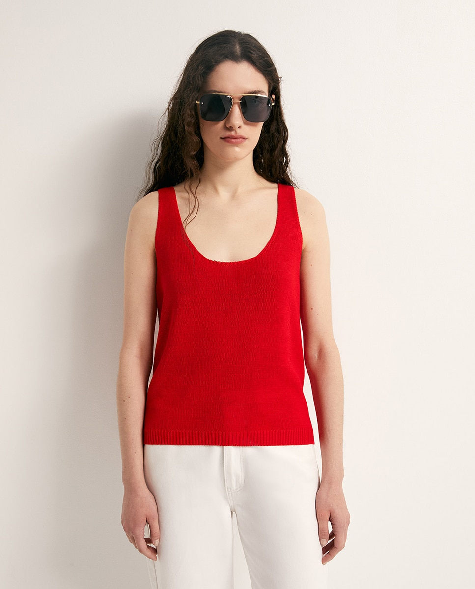 Top de Malha Vermelho-1