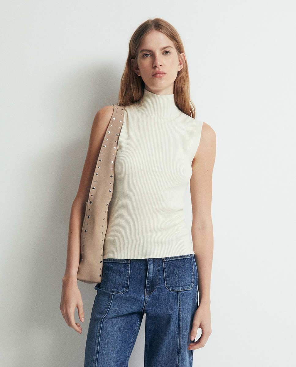 Top cuello perkins - Sfera - 120 Crudo 120 Crudo-1