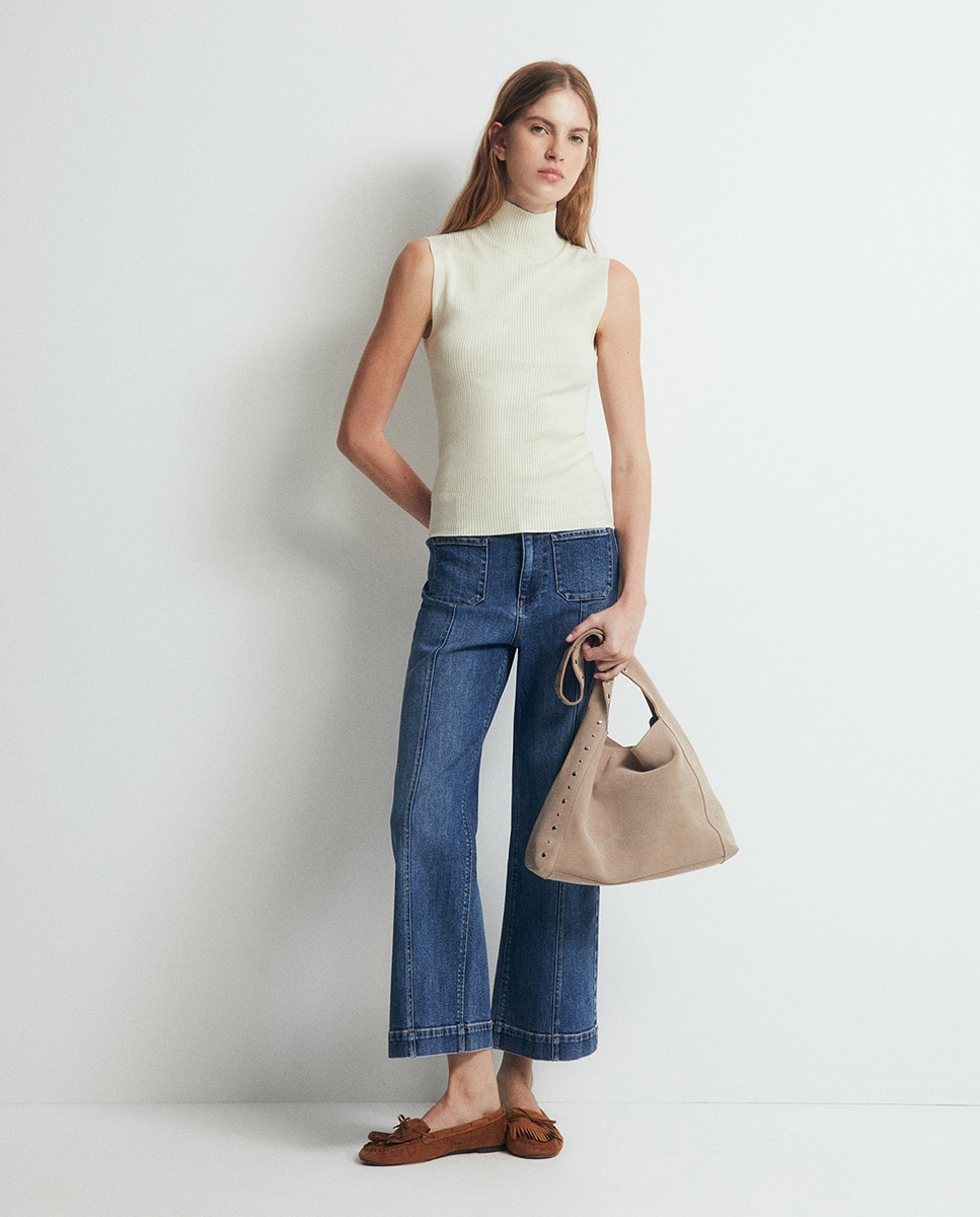Top cuello perkins - Sfera - 120 Crudo 120 Crudo-3