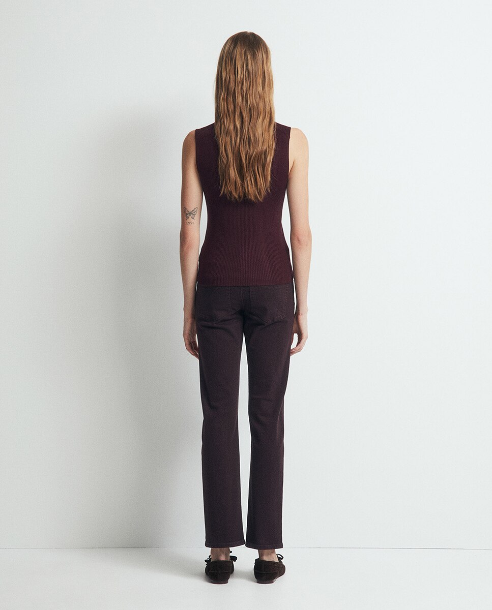 Top de Meia Gola Bordeaux-4