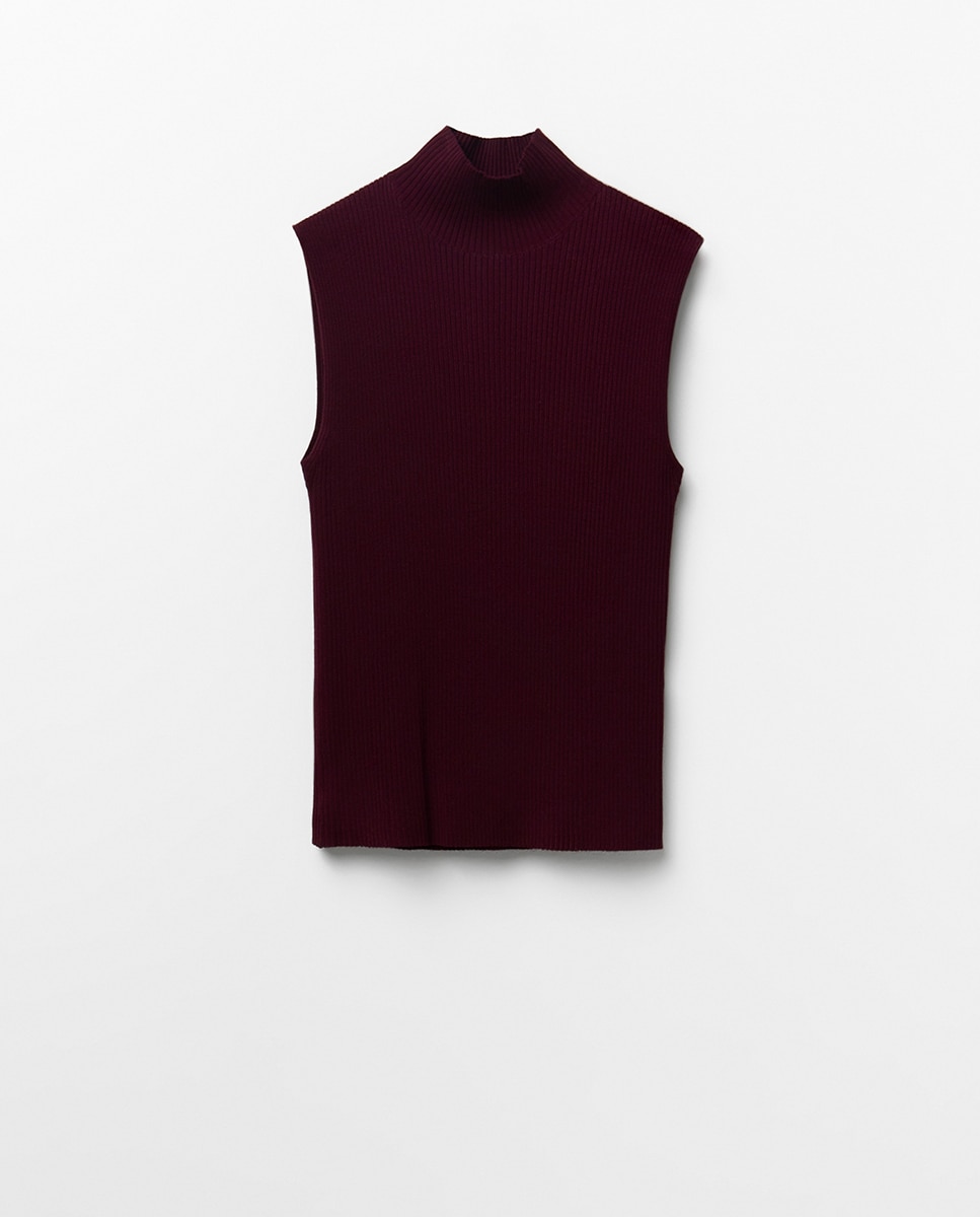 Top de Meia Gola Bordeaux-5