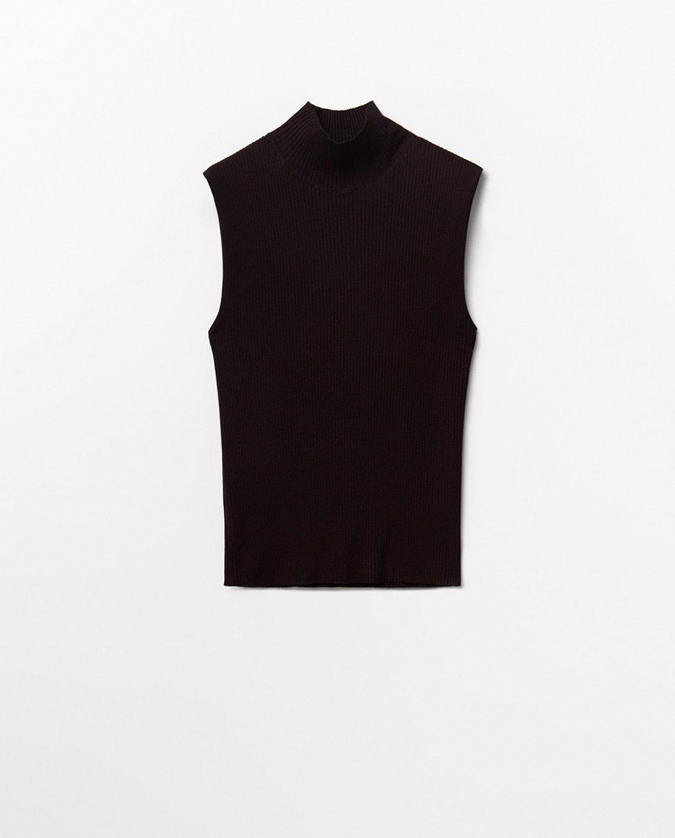 Top cuello perkins - Sfera - Chocolate Chocolate-5