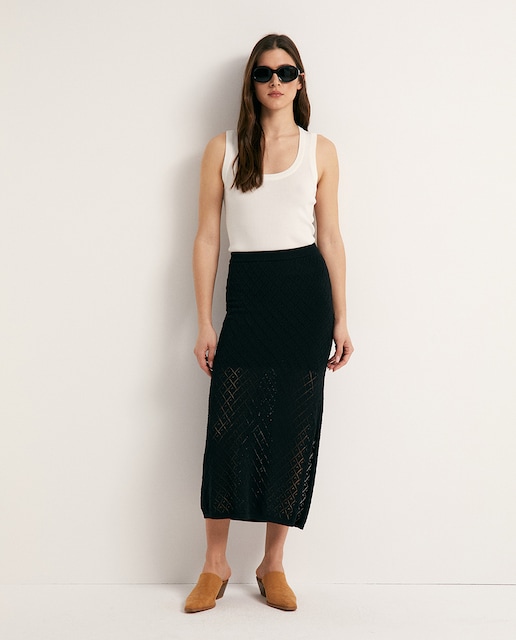 Imagen 0 de Falda punto calado