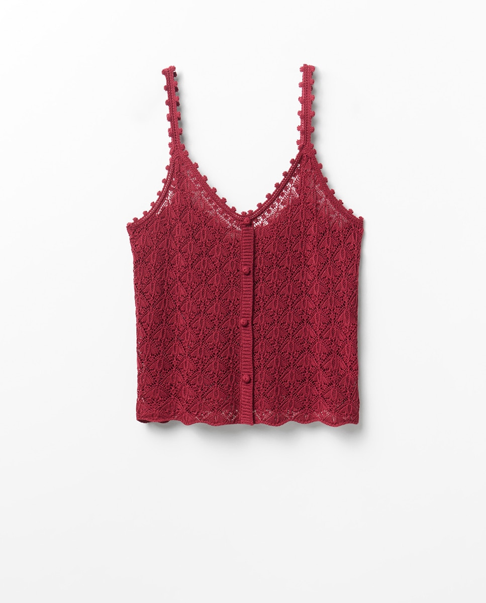 Top de Crochet Vermelho-6
