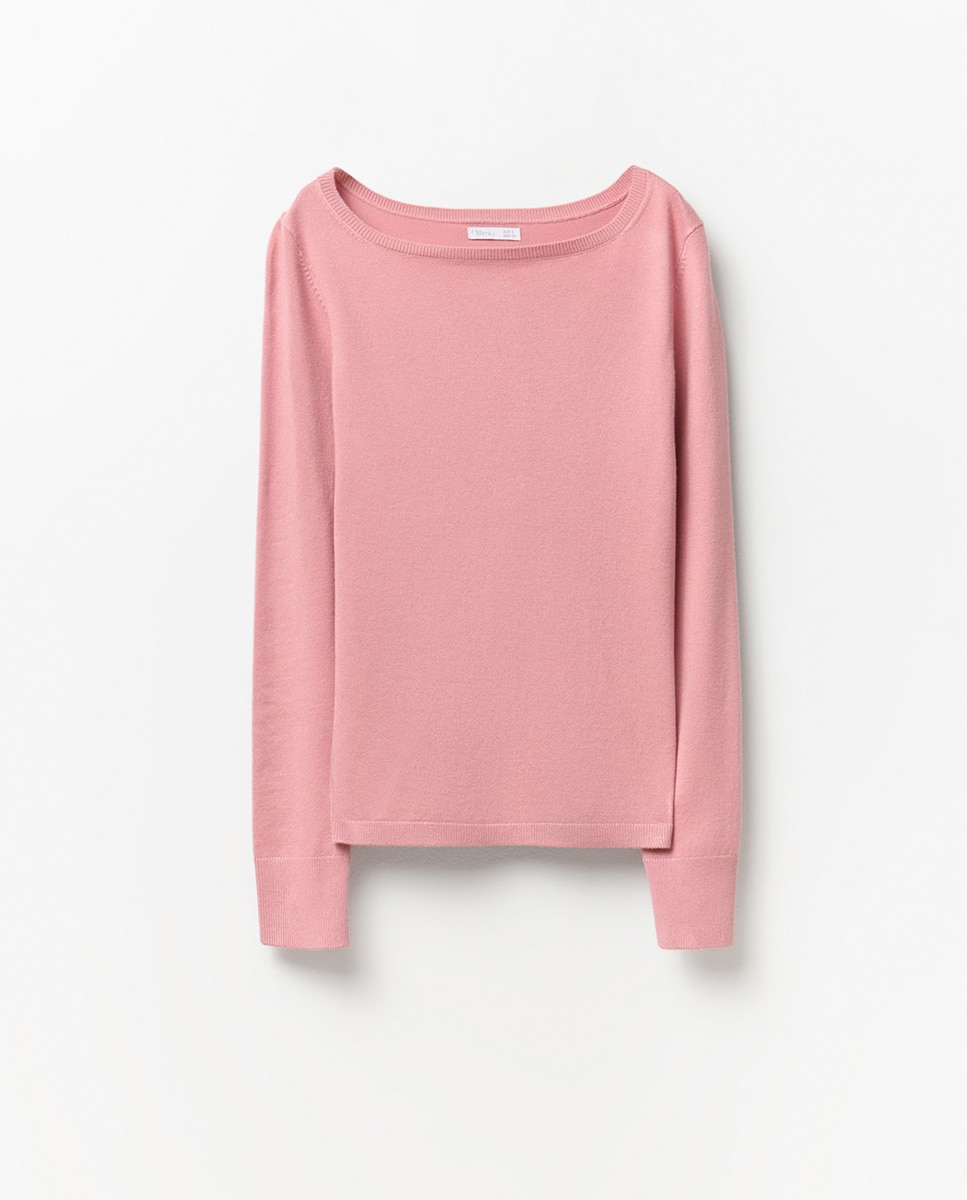 Camisola de malha Rosa-escuro-4
