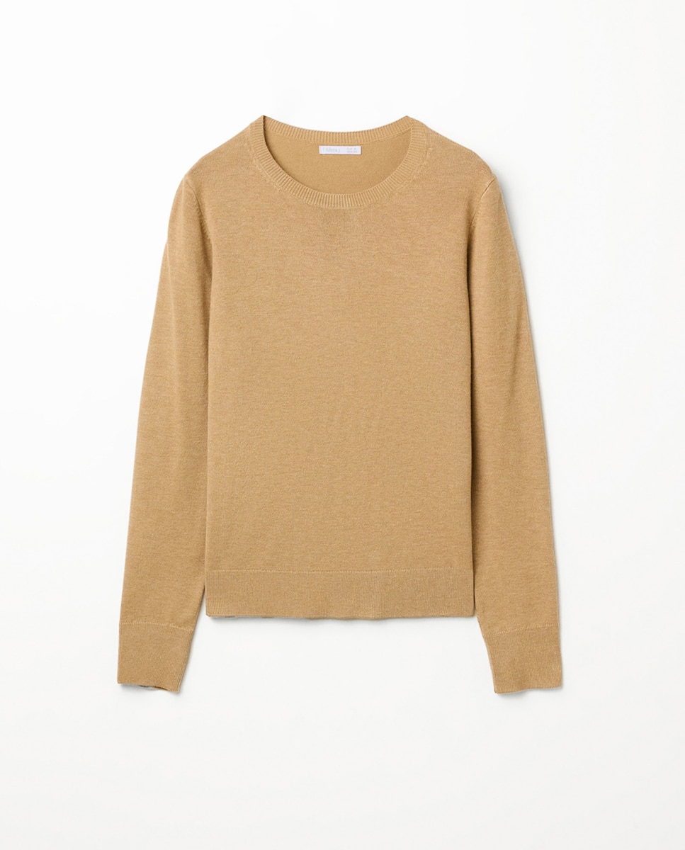 Camisola de Malha com Ponto Liso 730 Camel-6