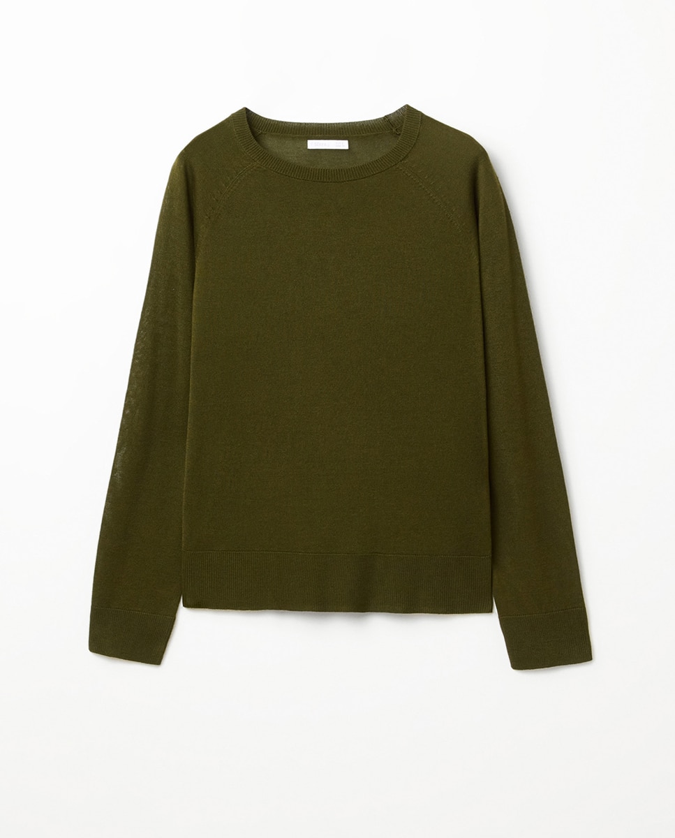 Jersey básico punto fino - Sfera - 530 Verde oscuro 530 Verde oscuro-6