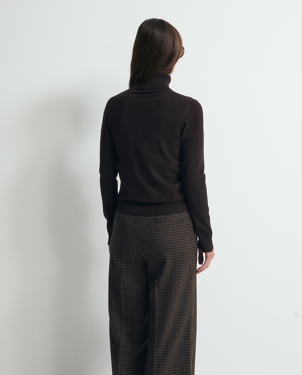Jersey cuello vuelto - Sfera - Chocolate Chocolate-5