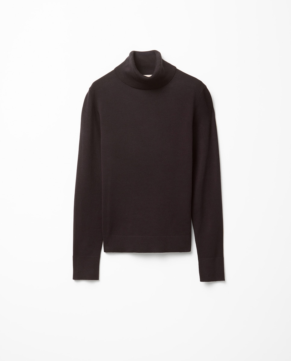 Jersey cuello vuelto - Sfera - Chocolate Chocolate-6