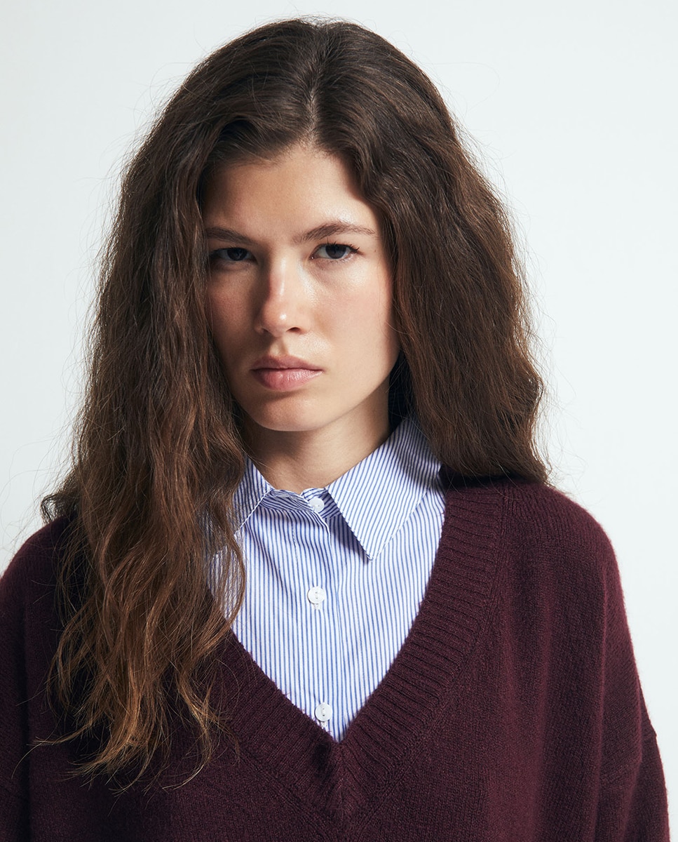 Camisola de Malha Combinada Bordeaux-3