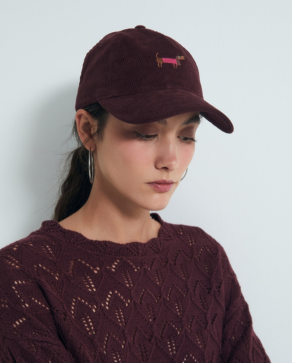 Camisola de malha com estrutura Bordeaux-2