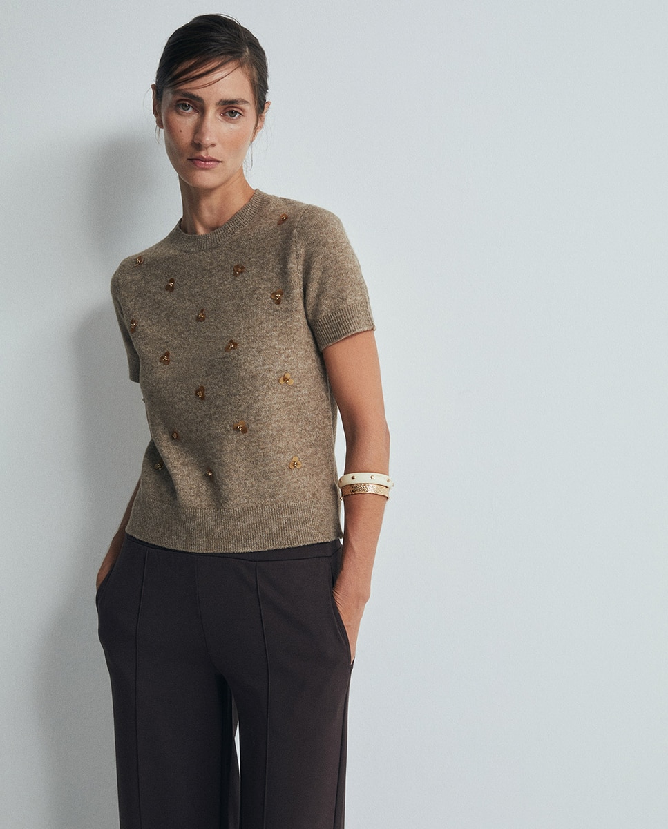 Imagem 0 de Camisola de Malha com Apliques Florais