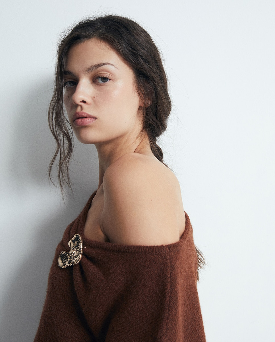 Camisola de Malha com Aplique 770 Terracota-2
