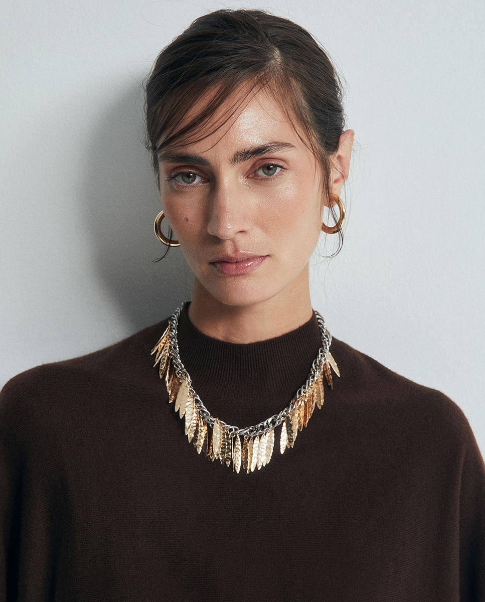Imagen 2 de Jersey poncho cuello - Sfera - Chocolate Chocolate