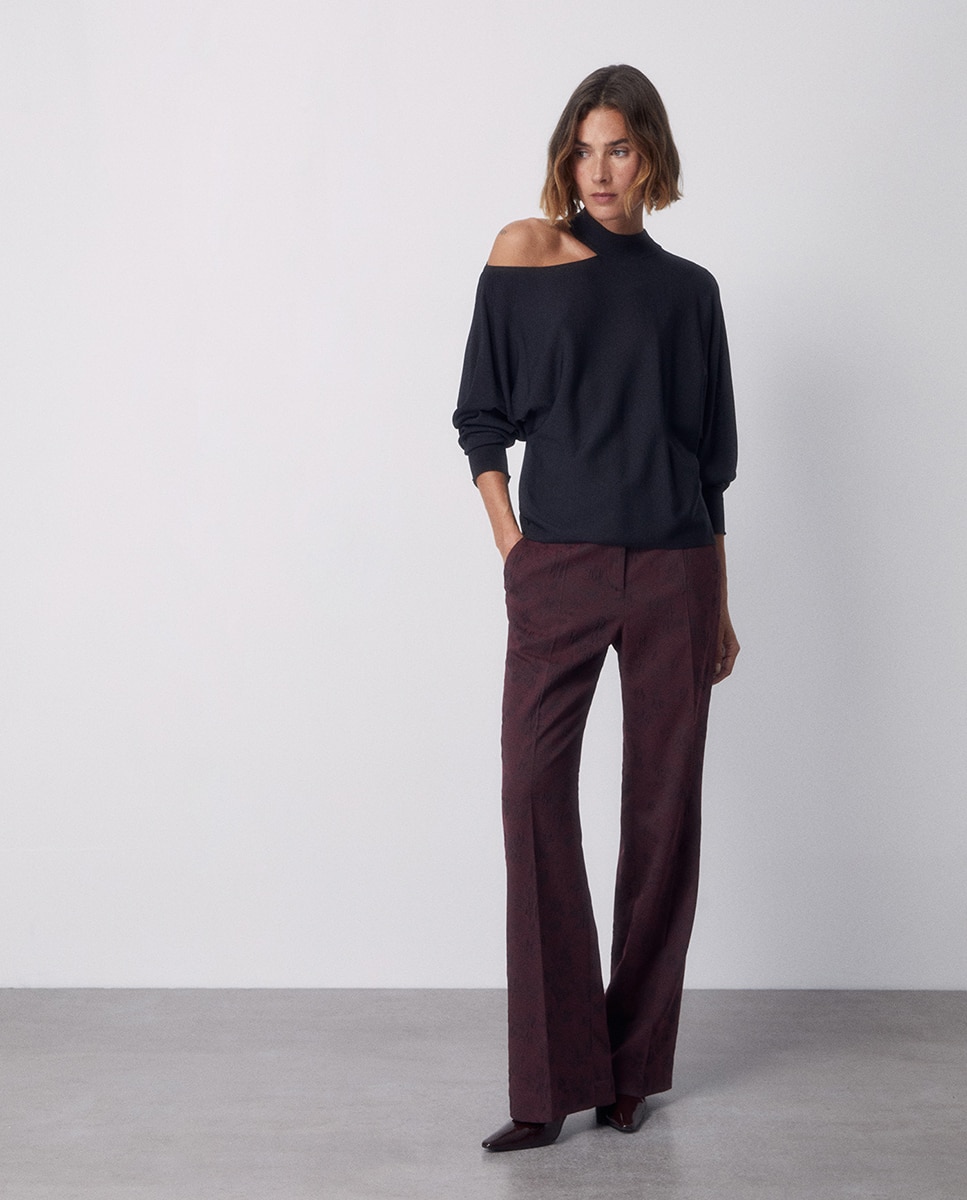 Imagen 2 de Jersey cuello perkins cut out - Sfera - Negro Negro