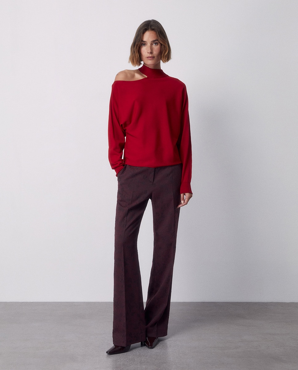 Imagen 2 de Jersey cuello perkins cut out - Sfera - 600 Rojo 600 Rojo