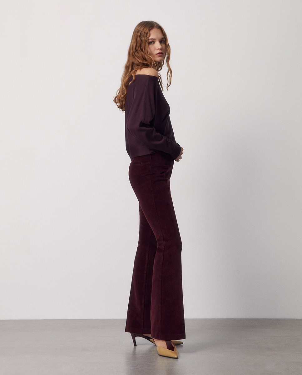 Imagen 4 de Jersey cuello perkins cut out - Sfera - Burdeos Burdeos