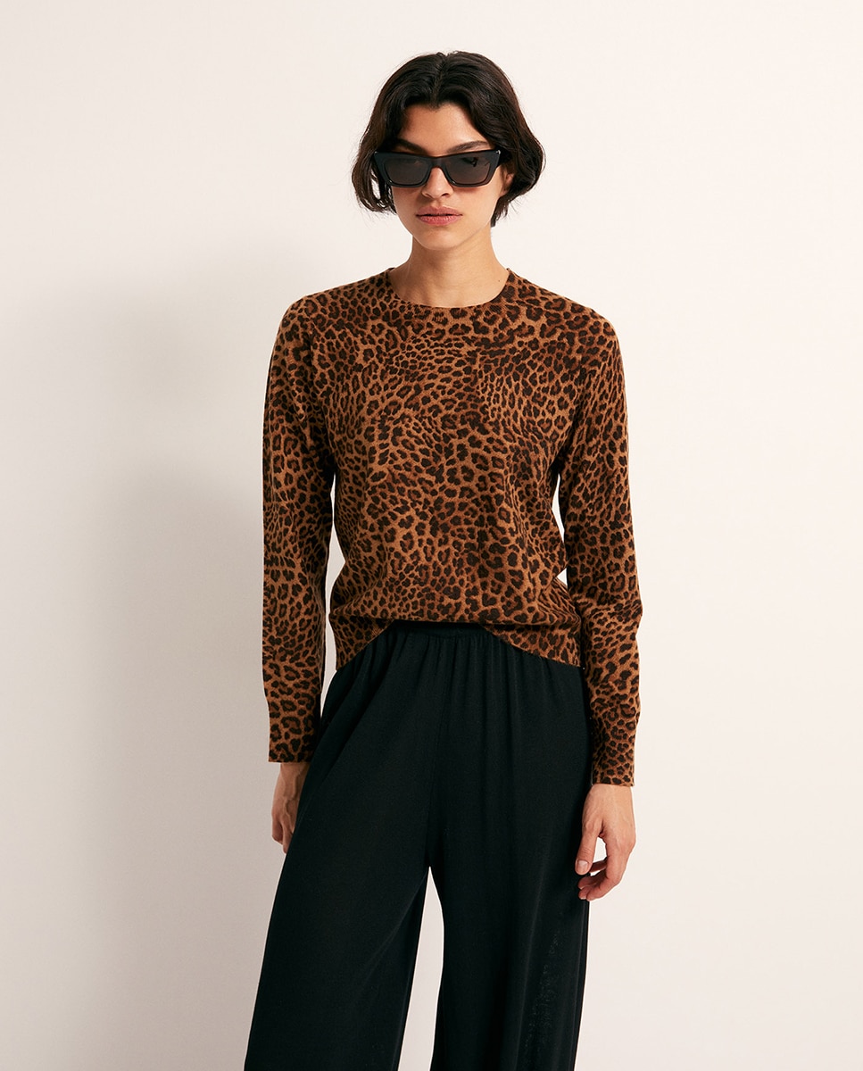 Imagem 0 de Camisola de Malha com Animal Print
