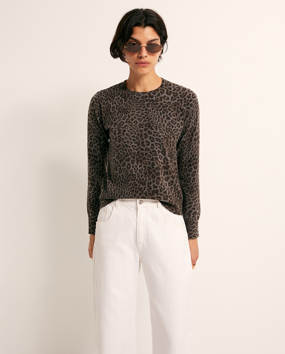 Imagem 0 de Camisola de Malha com Animal Print