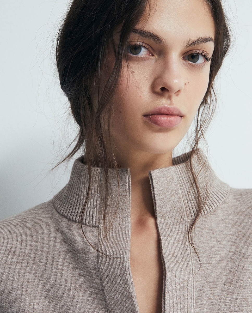 Jersey cuello conjunto - Sfera - Tostado Tostado-3
