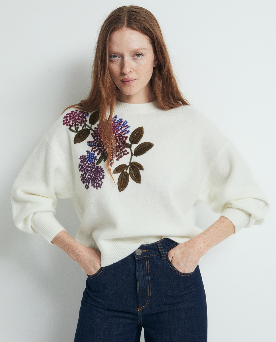 Imagem 0 de Camisola de Malha com Bordado Floral