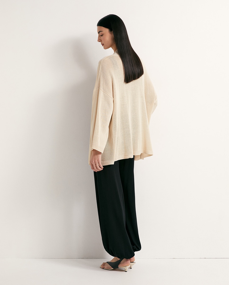 Casaco Tipo Kimono Bordeaux-4