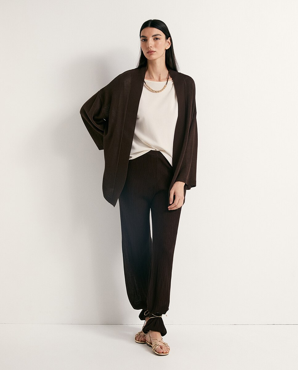 Casaco Tipo Kimono Bordeaux-2