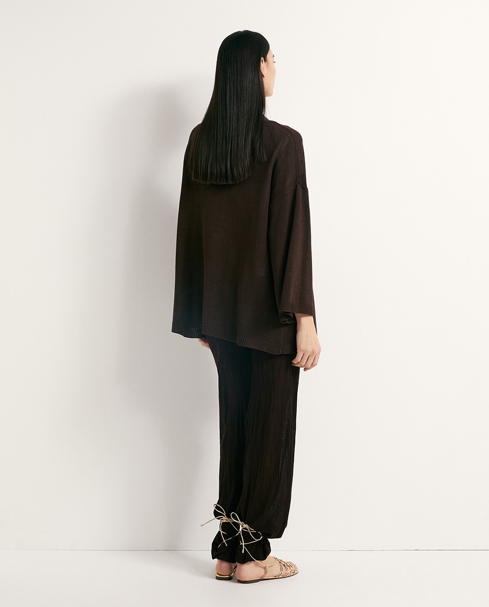 Casaco Tipo Kimono Bordeaux-4