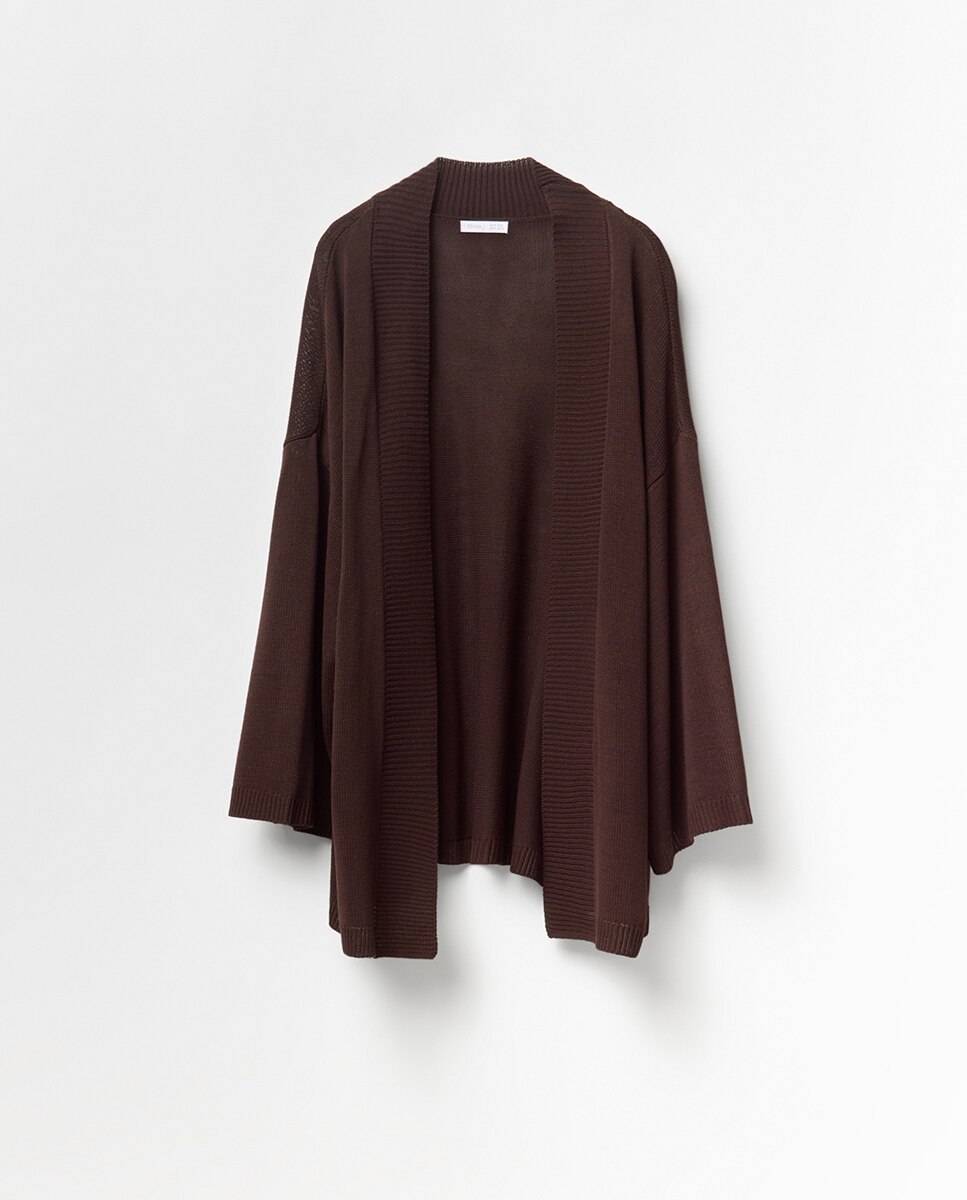 Casaco Tipo Kimono Bordeaux-5