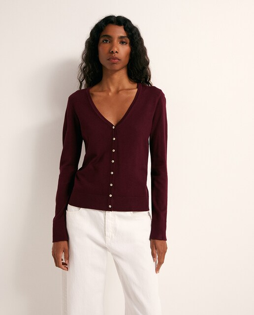 Imagen 0 de Chaqueta punto cuello pico
