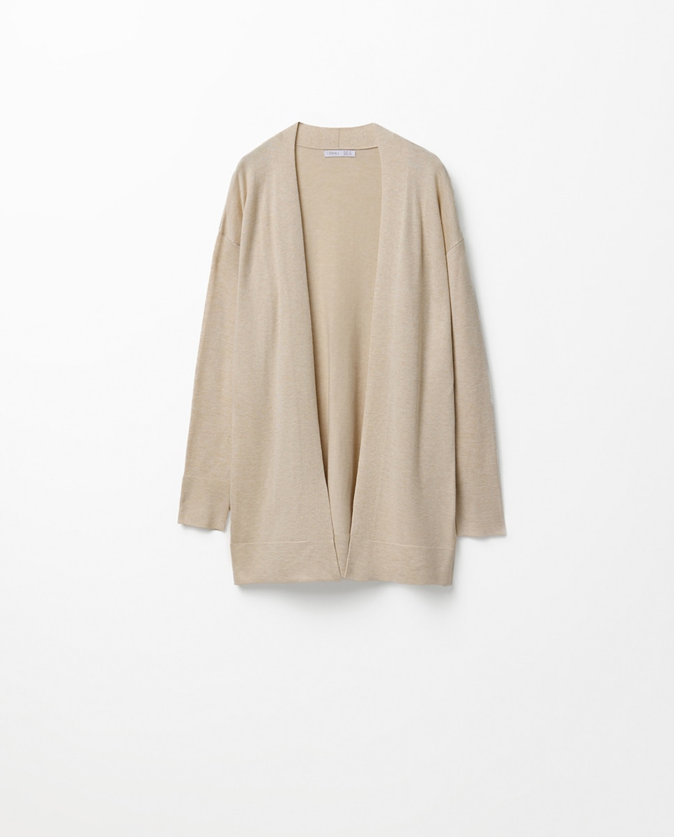 Chaqueta abierta punto liso - Sfera - 850 Piedra 850 Piedra-5