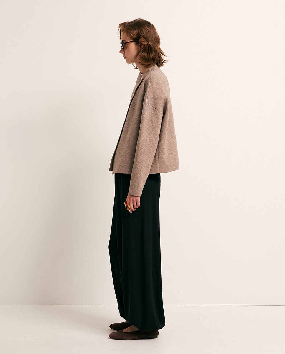 Chaqueta cruzada botón - Sfera - Visón claro Visón claro-4