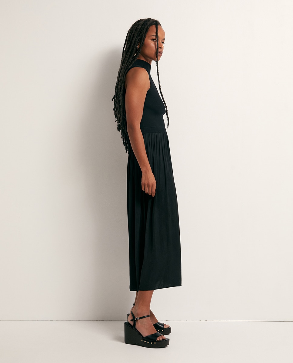 Vestido Combinado Preto-4