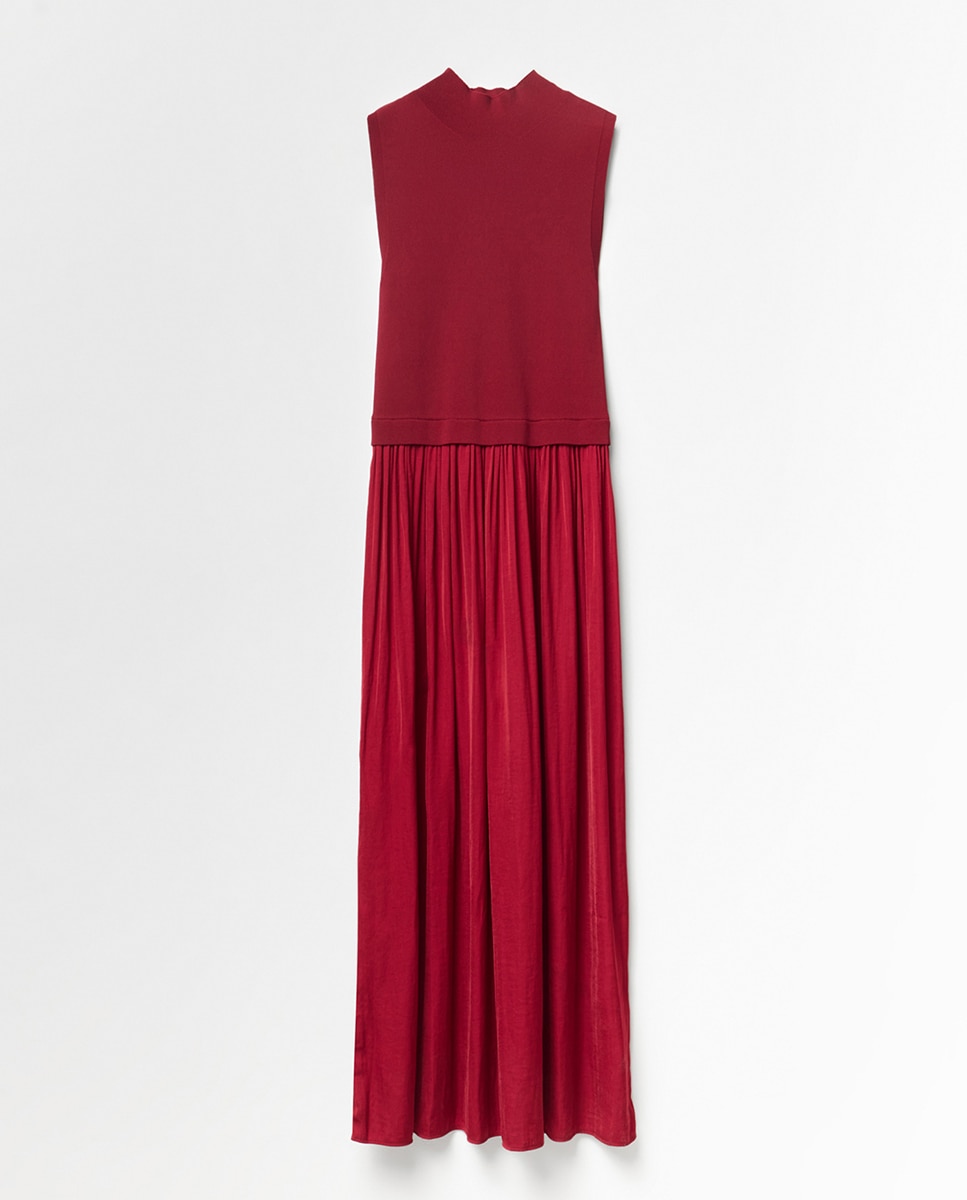 Vestido Combinado Bordeaux-6