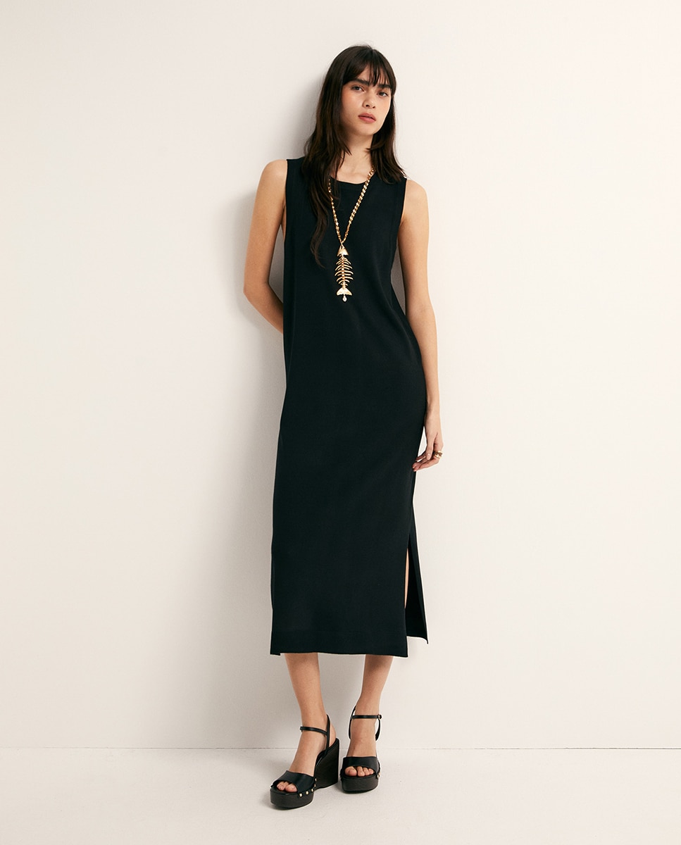 Imagem 0 de Vestido midi liso