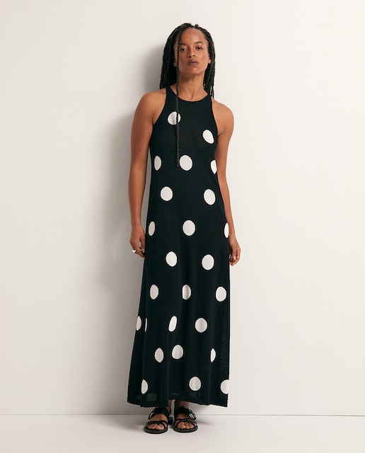 Imagen 0 de Vestido largo lunares