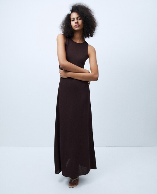 Imagen 0 de Vestido cuello halter liso