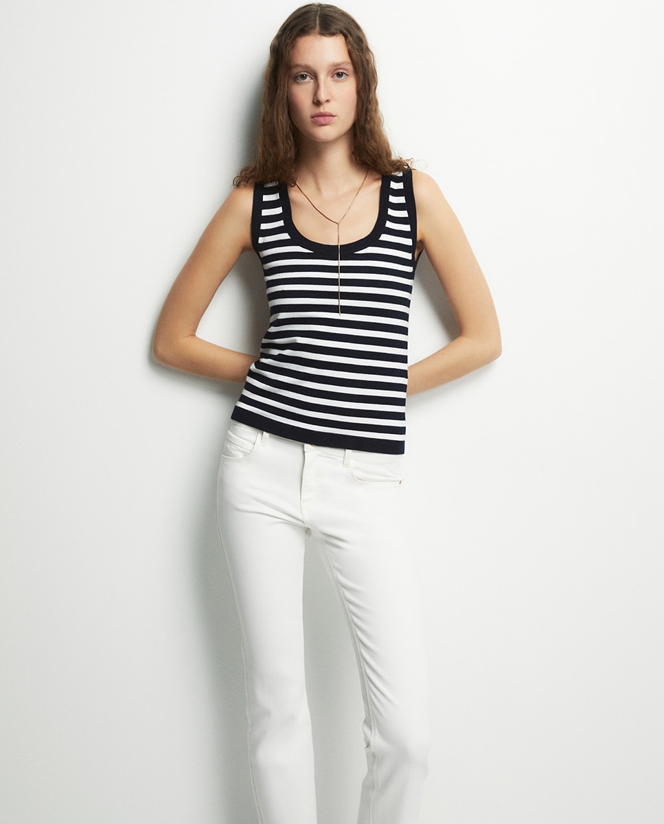 Imagem 0 de Top de Malha às Riscas