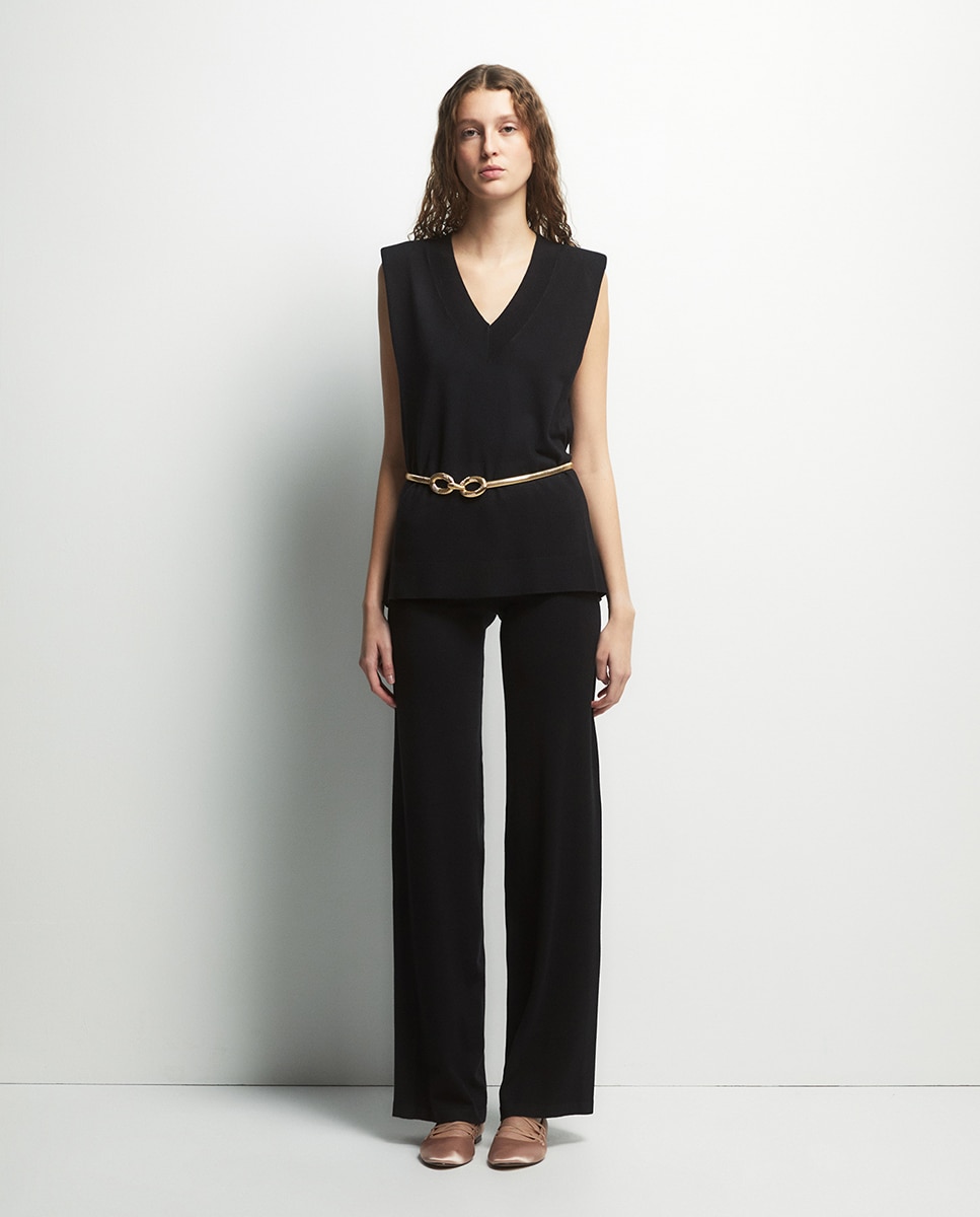 Top de Ponto Liso Preto-2