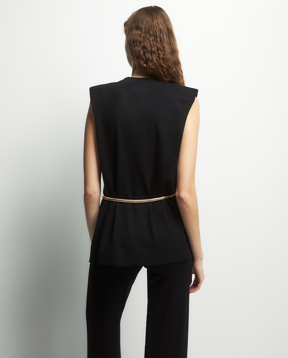 Top de Ponto Liso Preto-4