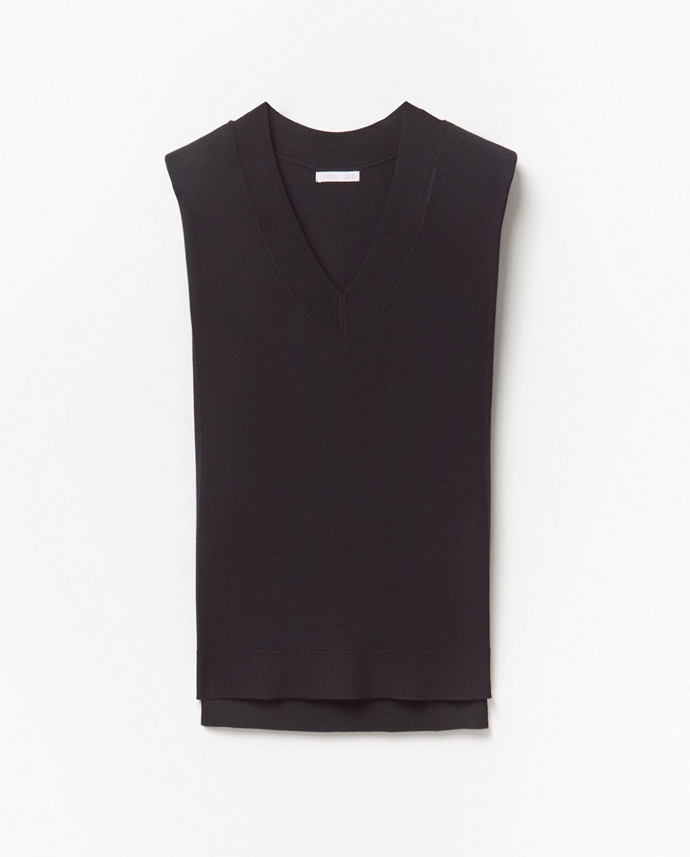 Top de Ponto Liso Preto-5