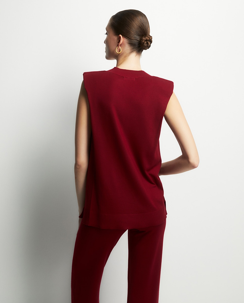 Top de Ponto Liso Bordeaux-4