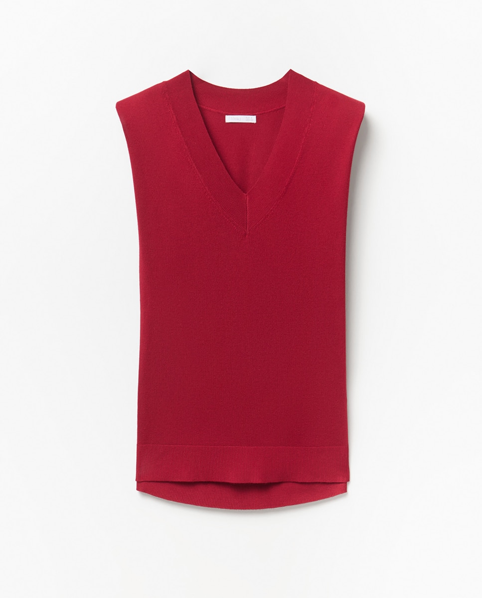 Top de Ponto Liso Bordeaux-5