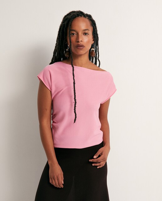 Imagen 0 de Top asimétrico pliegues